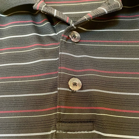 Tommy Armour Mens Black Red Striped Dri-Logic Golf Polo XXL Short Sleeve - Picture 4 of 10